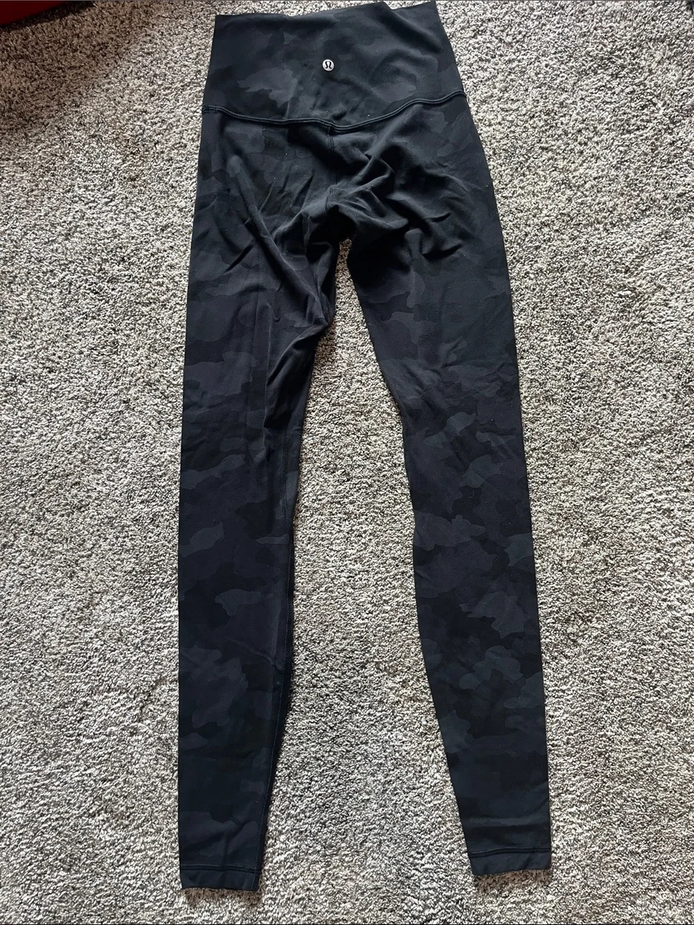 lululemon athletica 4 Tall Black Camo High-Rise Leggings